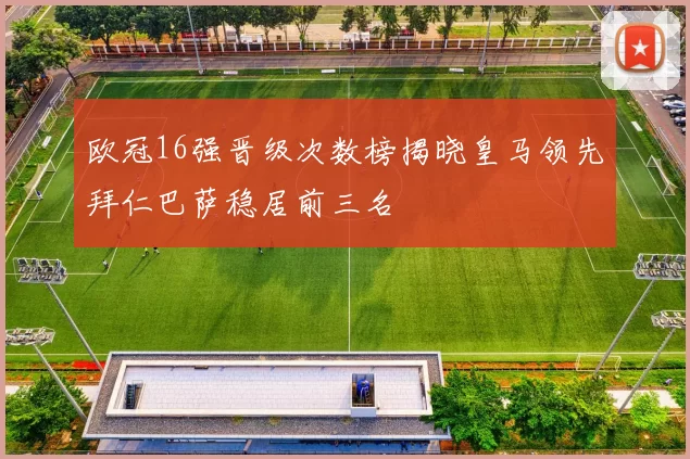 欧冠16强晋级次数榜揭晓皇马领先拜仁巴萨稳居前三名