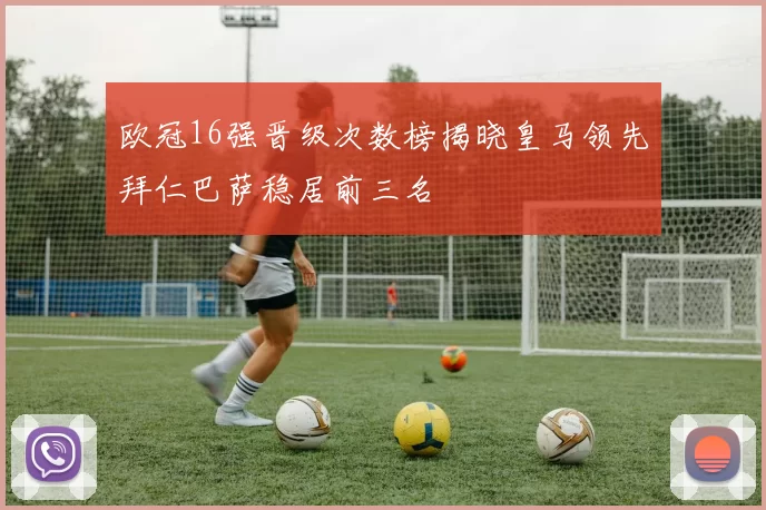 欧冠16强晋级次数榜揭晓皇马领先拜仁巴萨稳居前三名